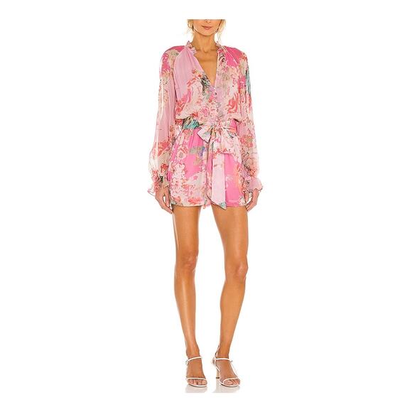 Hemant And Nandita �Sage� Pink Viscose Romper Size M - Picture 1 of 5